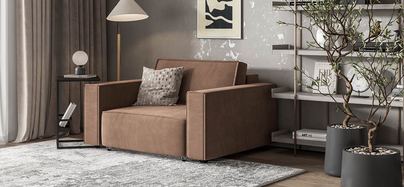 Кресло BOSS SOFT MODOOL велюр Monolit мокко