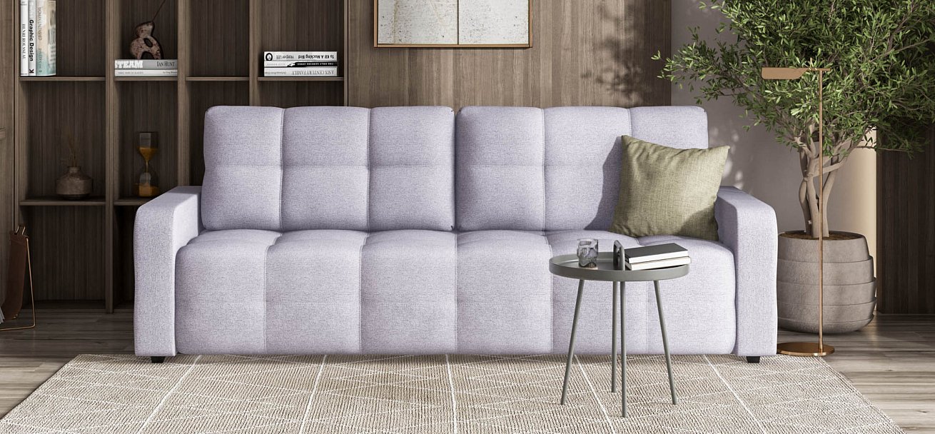 Диван Денди рогожка Malmo платина