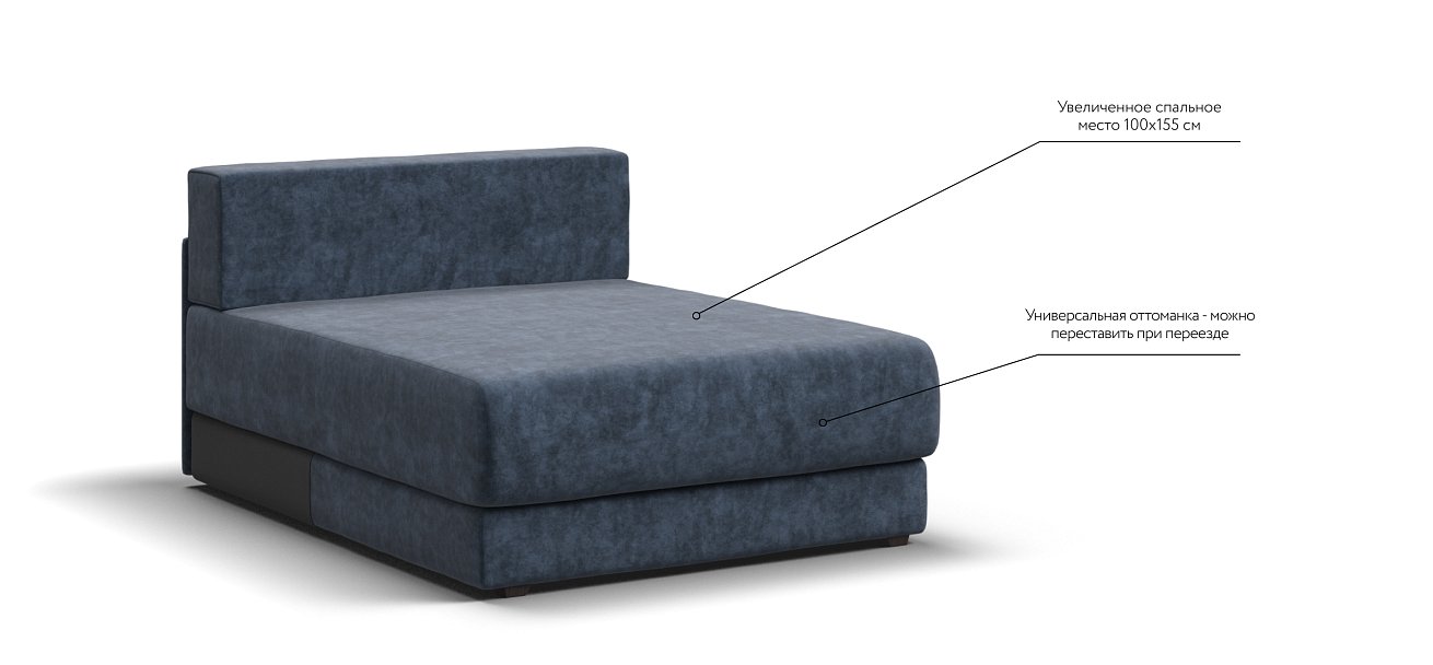 Оттоманка РИЧМОНД MODOOL Велюр Royal топаз NEW