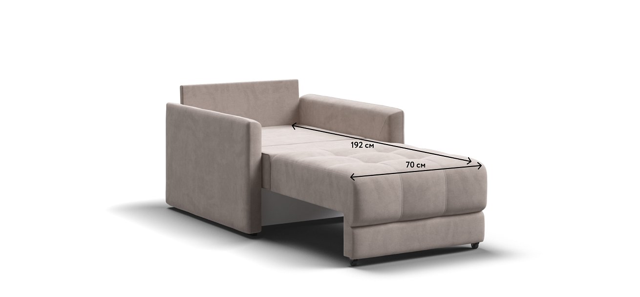 Кресло-кровать BOSS LOFT велюр Monolit латте