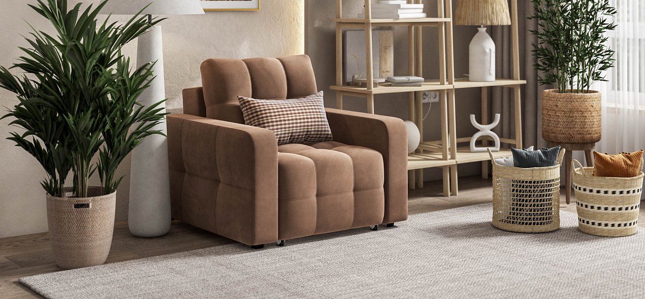 Кресло-кровать Dandy велюр Monolit мокко