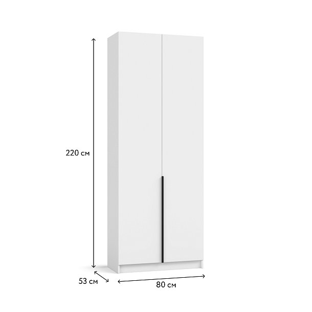 Рим 80 шкаф распашной 2Д Белый