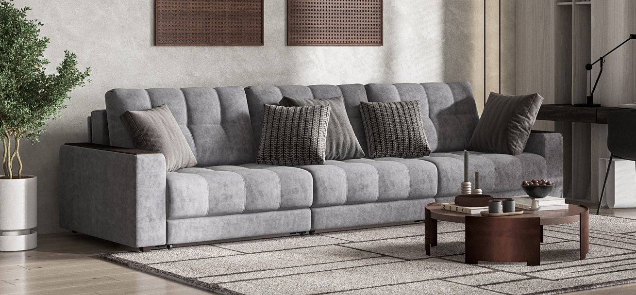 Диван BOSS GRAND Велюр Роял агат