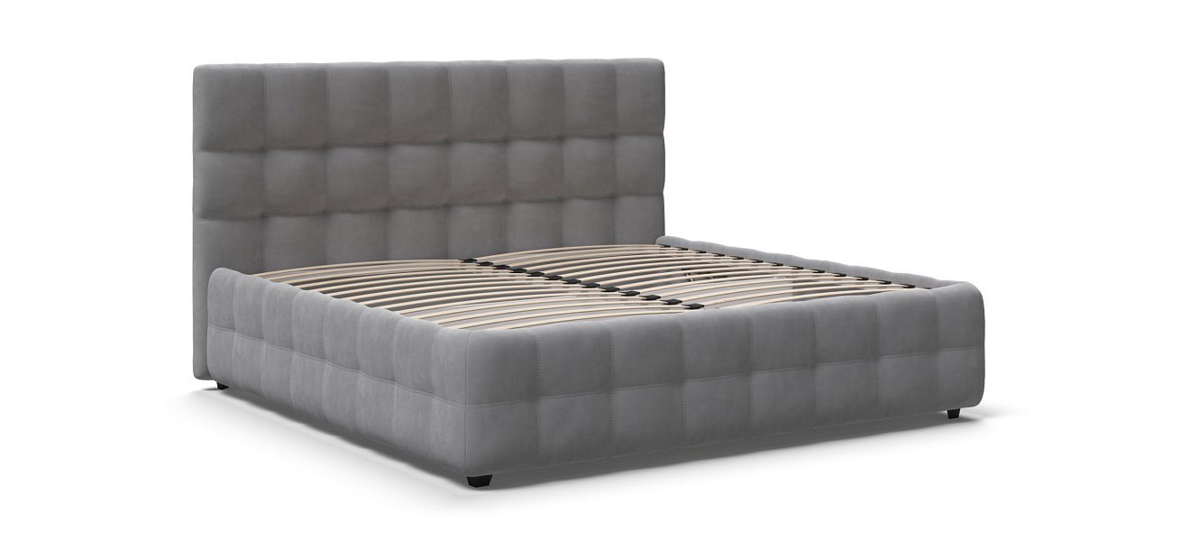 Кровать Босс 180*200 Про велюр Monolit сталь