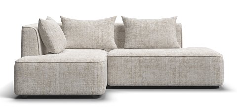 Кинг Твин угловой диван Шенилл Смарт кварц левый