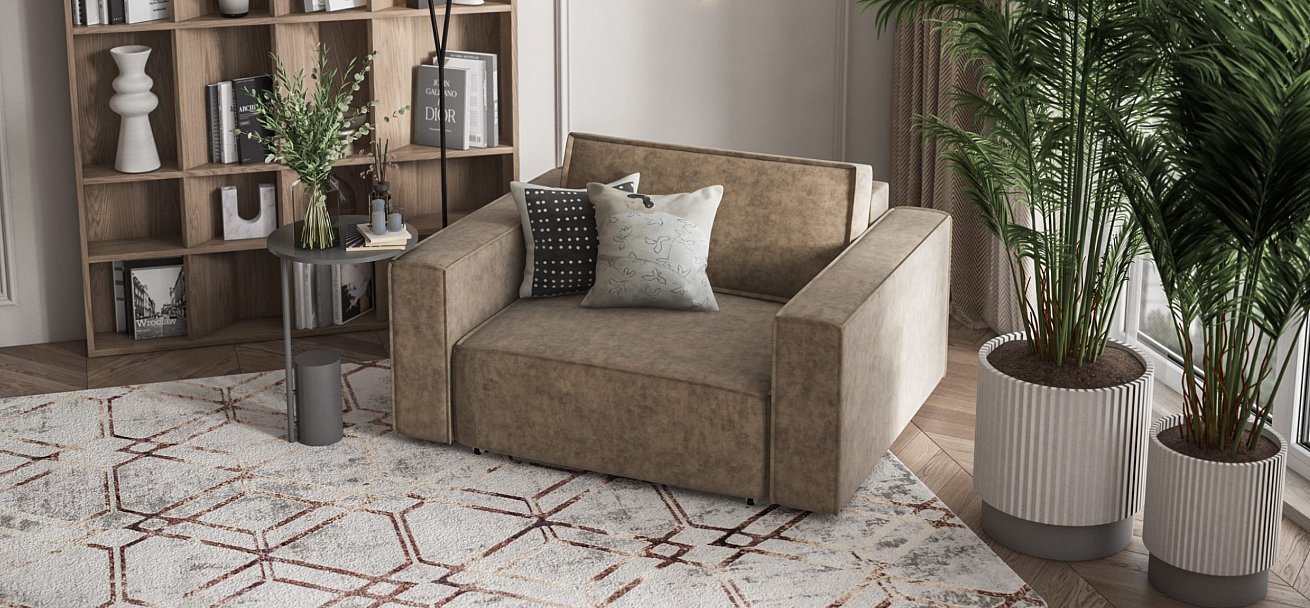 Кресло BOSS SOFT MODOOL Велюр Royal тауп NEW