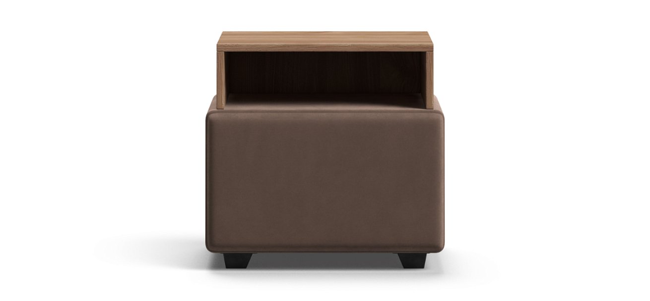 Тумба Босс Велюр Монолит мокко, Орех селект