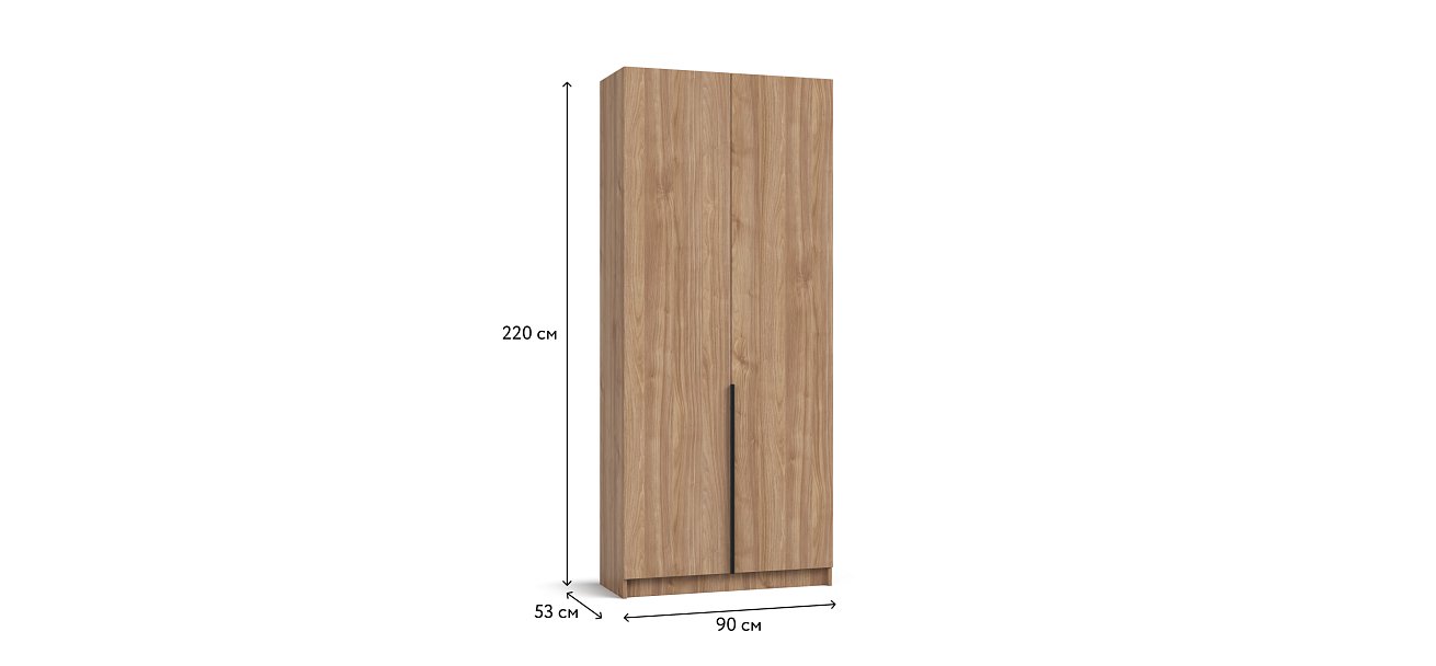 Босс Стандарт 90*220 шкаф распашной 2Д Орех Селект