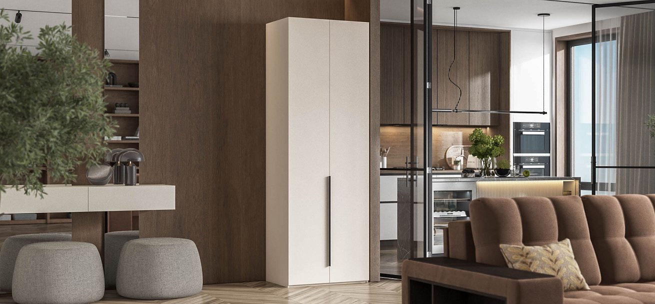 Босс Стандарт 80*236 шкаф распашной 2Д+ящики Кашемир