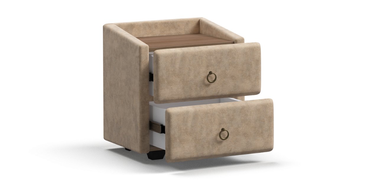 Тумба Босс Классик Велюр Роял шампань, Орех Селект