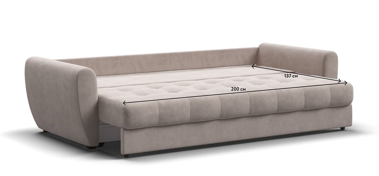 Диван Престон 2.0 велюр Monolit латте