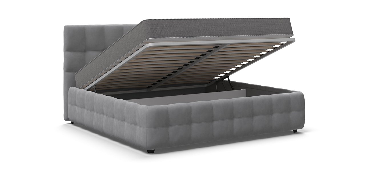 Кровать Босс 180*200 Про велюр Monolit сталь