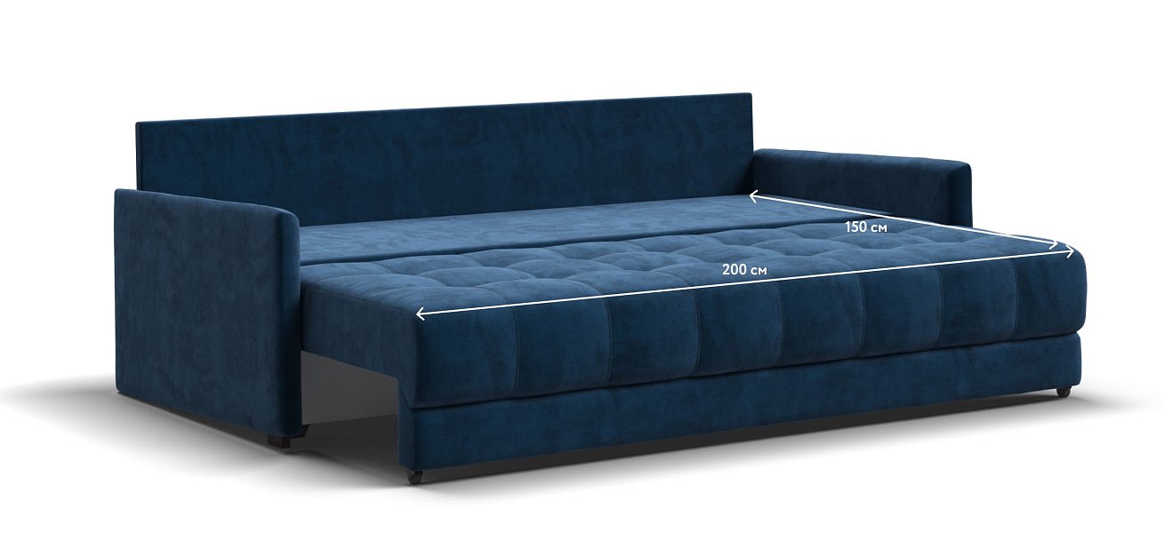 Диван BOSS 2.0 LOFT велюр Monolit синий