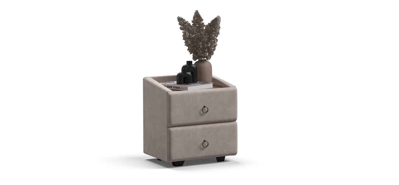 Тумба Босс Классик Велюр Монолит Латте, Орех Селект