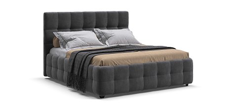 Кровать Босс 160*200 Про велюр Monolit серая