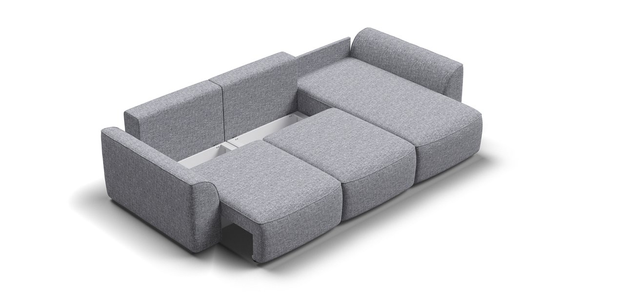 Угловой диван KING SE Рогожка Vento серый