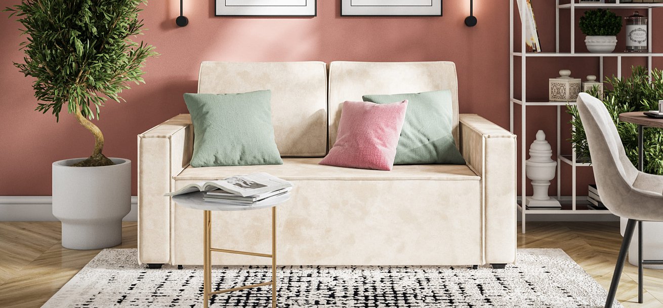 Диван NORD Compact велюр Alkantara пепел