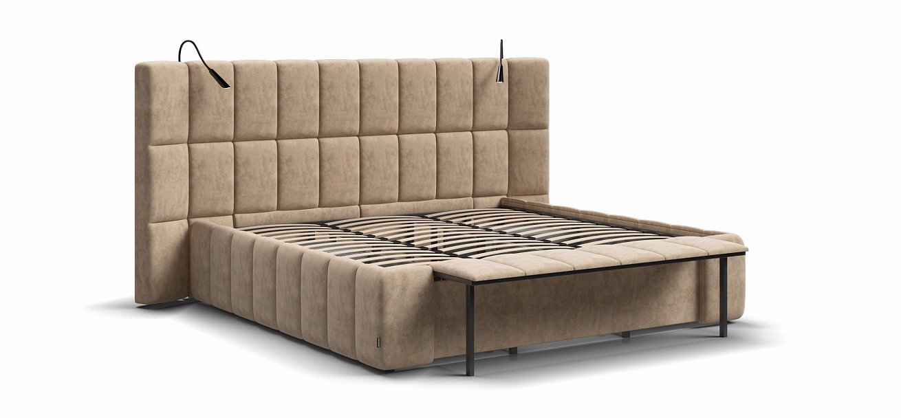 Кровать BOSS.XO 180*200 Велюр Royal шампань NEW