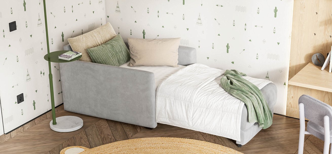 Кресло-кровать BOSS LOFT велюр Monolit сталь