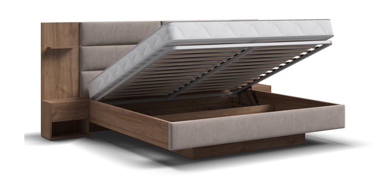 Кровать BOSS LOFT 160*200 Орех Селект, MONOLIT Латте
