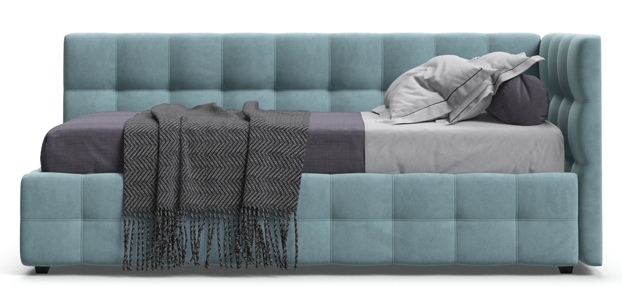 Кровать BOSS mini NEW велюр Monolit аква