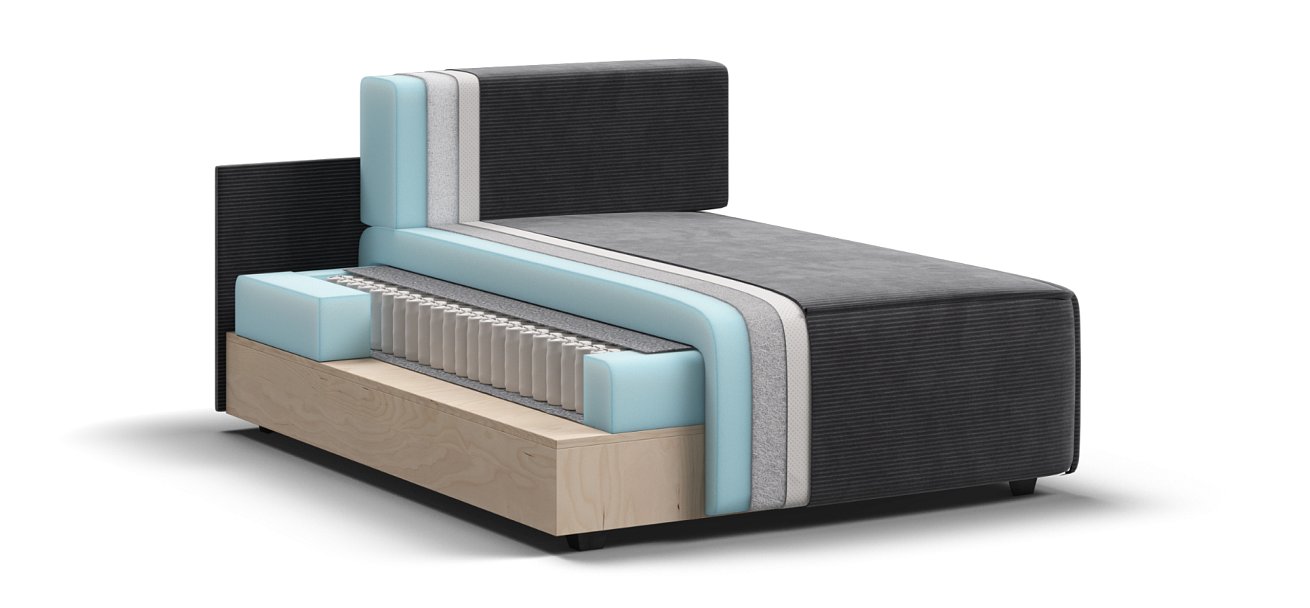 Оттоманка BOSS SOFT MODOOL Вельвет CORD графит