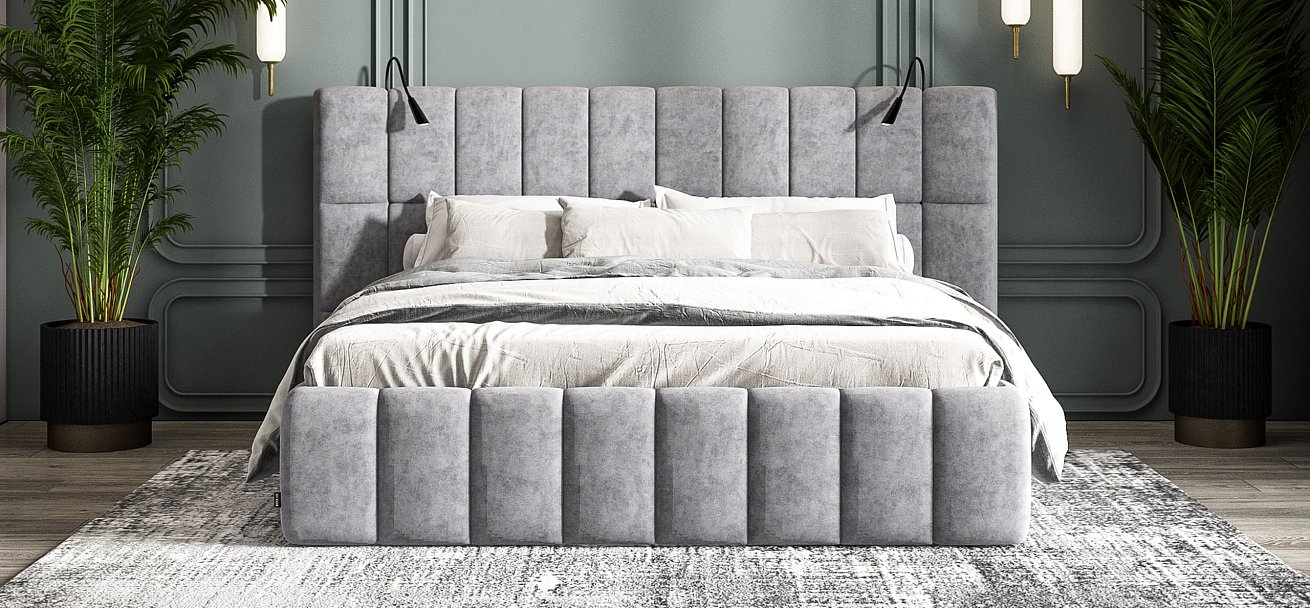 Кровать BOSS.XO 180*200 Велюр Роял агат