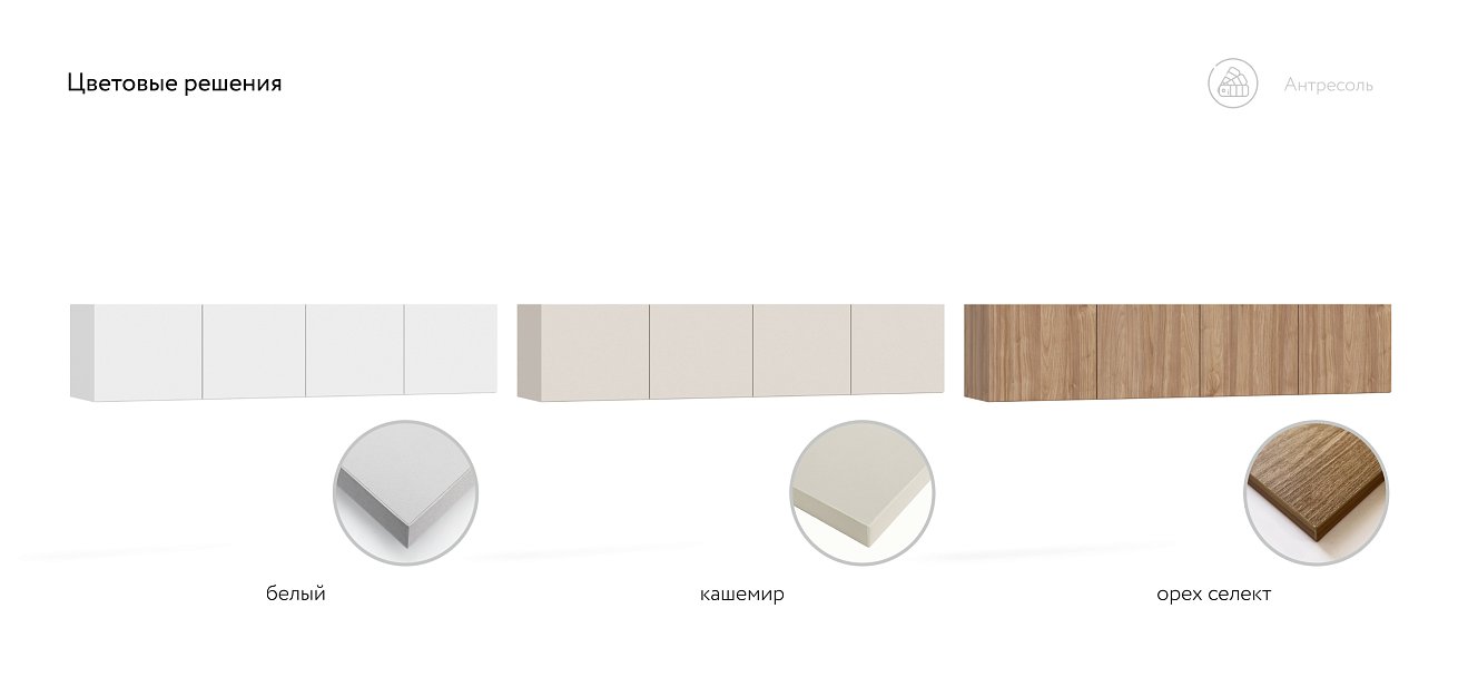 Антресоль 180 4Д Орех Селект