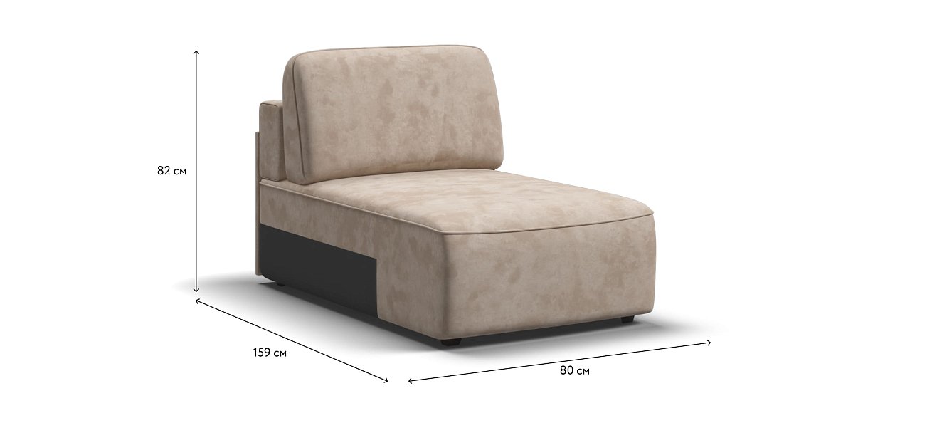 KING MODOOL оттоманка Велюр Alkantara пепел