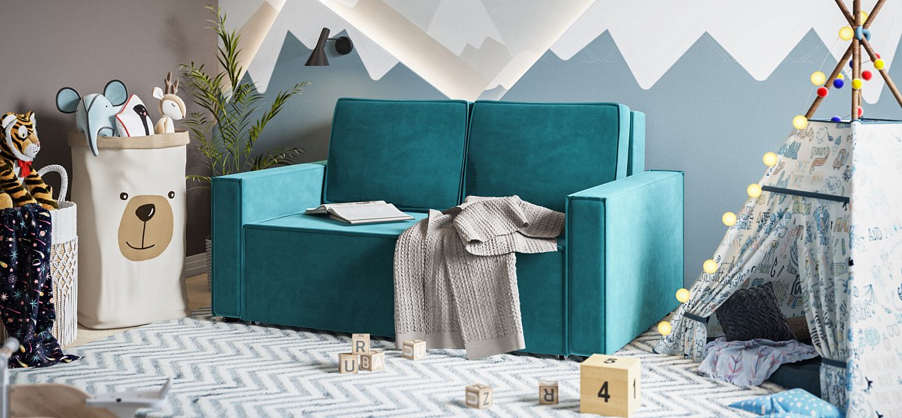 Диван NORD Compact велюр Monolit зеленый