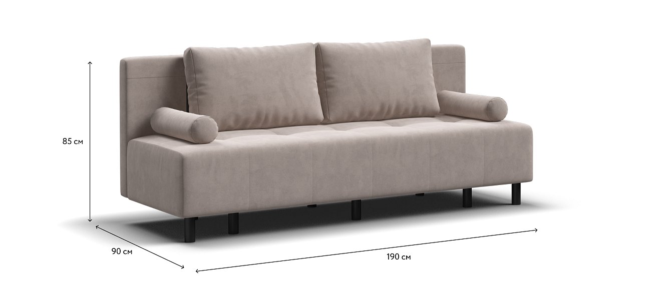 Бостон Мини диван Велюр Монолит латте