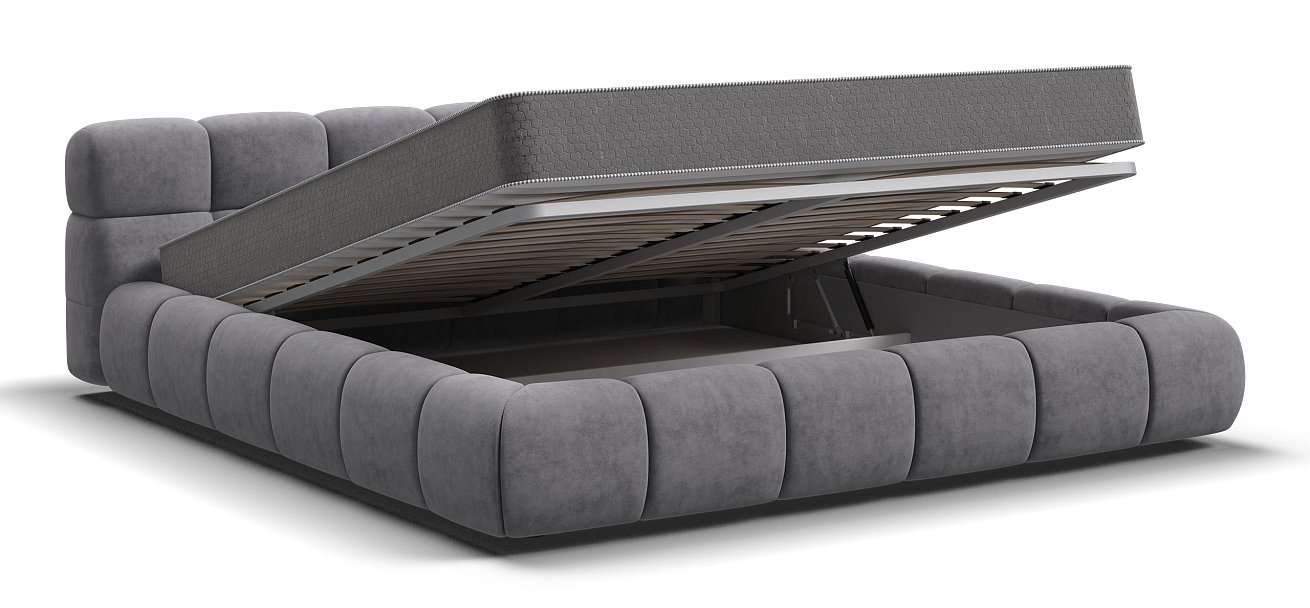 Кровать Босс Дрим 180*200 Про Велюр Роял агат