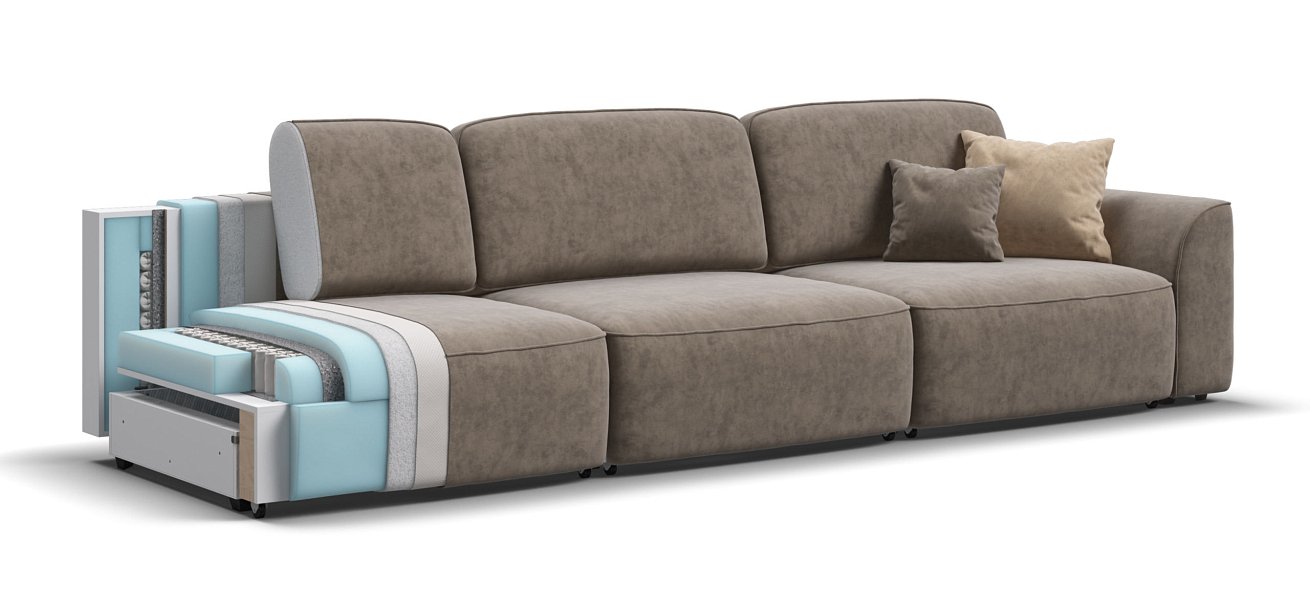 Диван KING MAX SE Велюр Роял тауп