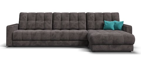 Угловой диван BOSS 3.0 MAX велюр Alkantara серый