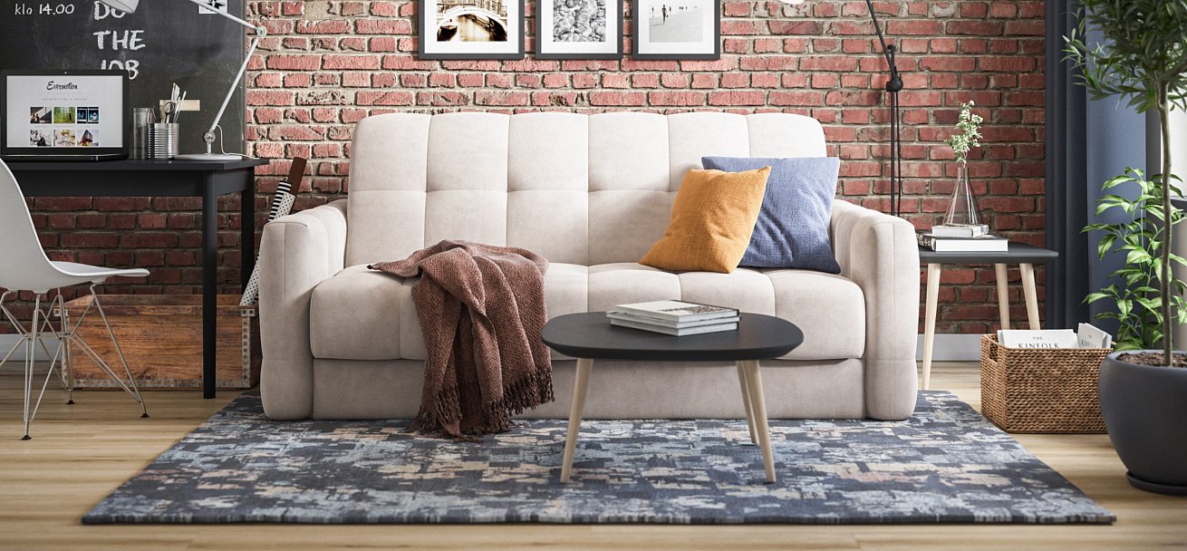 Диван BOSS Sleep 160 велюр Monolit латте