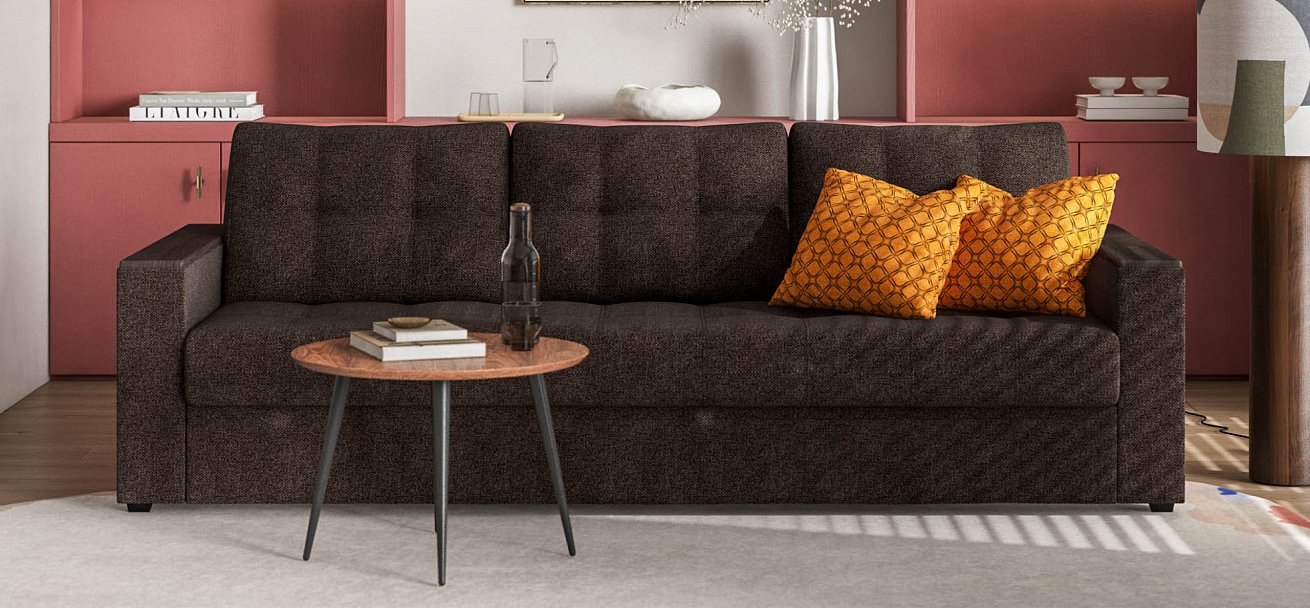 Диван Атланта НПБ 120 рогожка Malmo шоколад