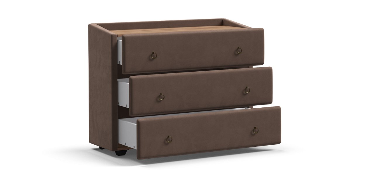 Комод BOSS Classic велюр MONOLIT Мокко, Орех Селект