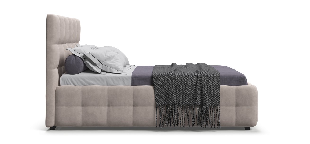 Кровать Босс 140*200 Про велюр Monolit латте