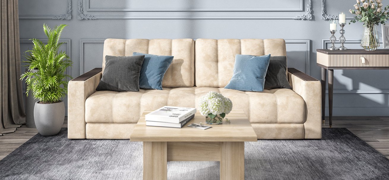 Диван BOSS 2.0 велюр Alkantara пепел