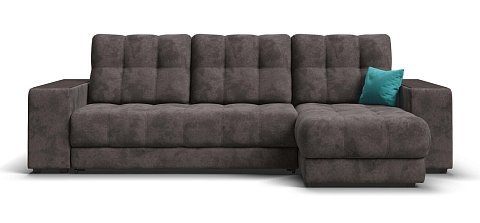 Угловой диван BOSS 3.0 XL велюр Alkantara серый