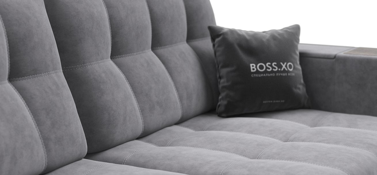 Диван BOSS.XO MAX Велюр Роял агат / WOOD Rock