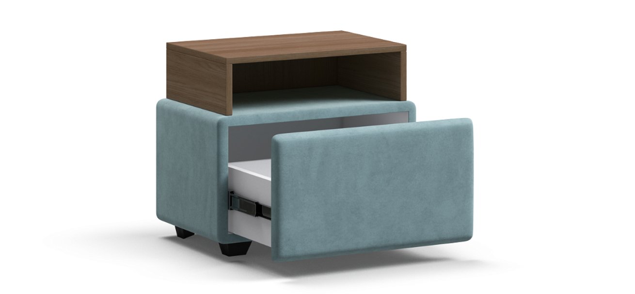 Тумба BOSS велюр MONOLIT Aqua NEW, Орех Селект