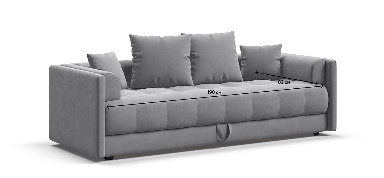 Тахта BOSS велюр Monolit сталь