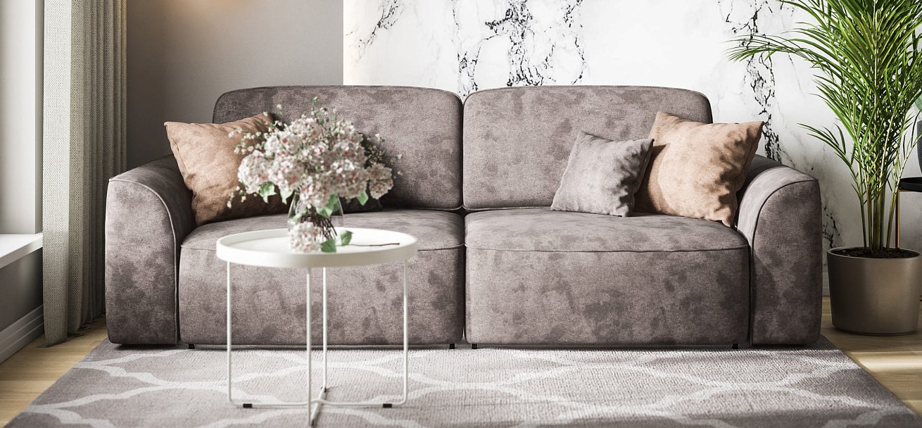 Диван KING SE велюр Alkantara серый