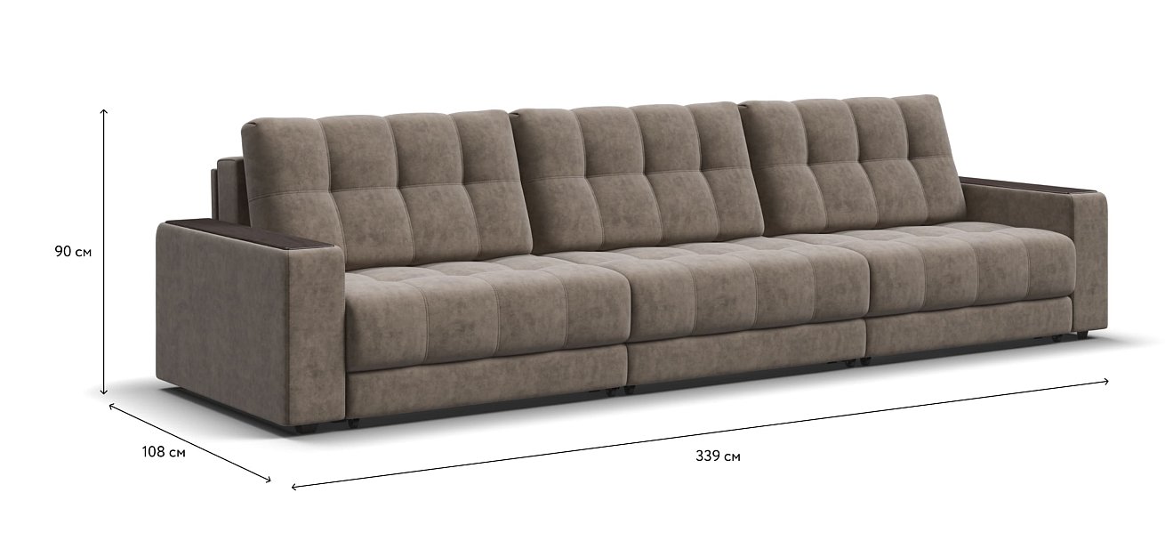 Диван BOSS GRAND Велюр Роял тауп