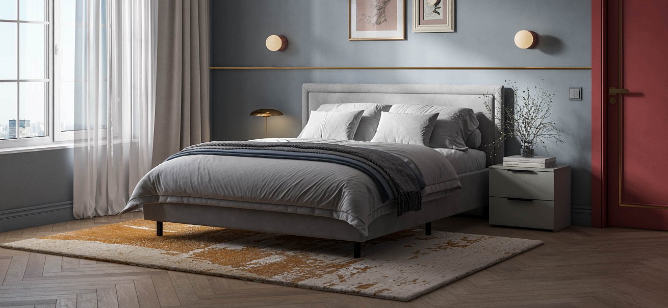 Кровать Фрея 160*200 Слим MONOLIT Сталь