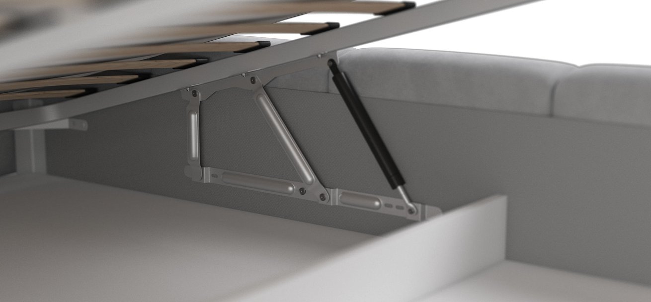 Кровать Босс Дрим 180*200 Про велюр Monolit сталь