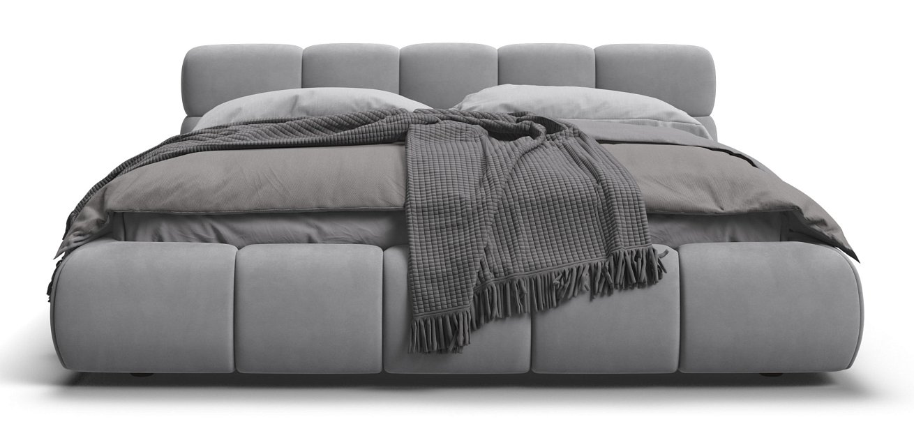 Кровать Босс Дрим 160*200 Про велюр Monolit сталь