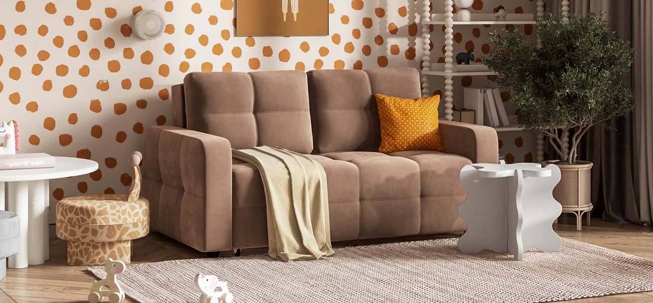 Диван Dandy Compact велюр Monolit мокко