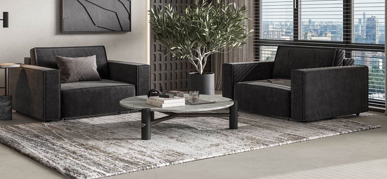 Кресло BOSS SOFT MODOOL Вельвет CORD графит